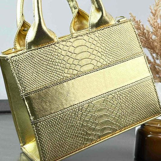 TOTE MINI DORADO METÁLICO