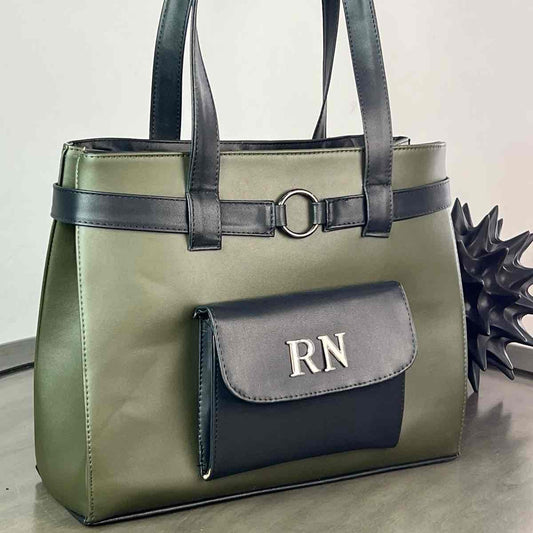 TOTE CARGO VERDE MILITAR/NEGRO